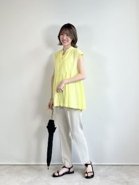 「アイテム（長傘）」を使った、西村（nishimura）さん（レディース・163cm）の秋コーディネート