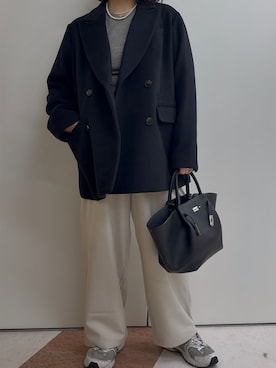 「アイテム（テーラードジャケット）」を使った、OTOさん（レディース・162cm・40代）の冬コーディネート