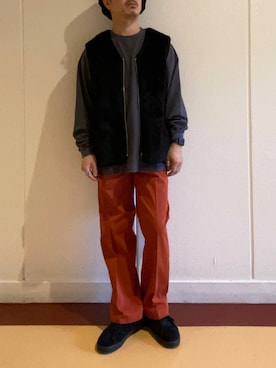 「CPCM」｜「アイテム（スラックス）」を使った、Takahiro Teradaさん（メンズ・170cm）の秋コーディネート