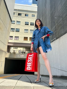 【タグ付き✨】ディーゼル　シャツワンピース　タイダイ　デニム　メタルボタン　XS 1656514058_215.jpg