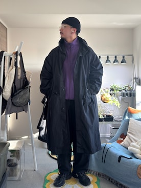 「アイテム（モッズコート）」を使った、YANAGIさん（メンズ・183cm）の冬コーディネート