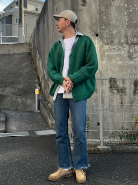 「MR.GENTLEMAN（ミスタージェントルマン）のアイテム（アクセサリー）」を使った、YANAGIさん（メンズ・183cm）の冬コーディネート