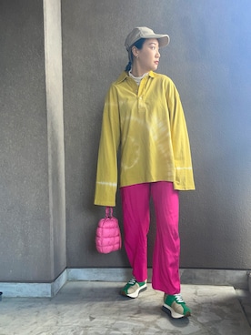 「Another Edition（アナザーエディション）のアイテム（ショルダーバッグ）」を使った、たむらヘプバーンさん（レディース・168cm）の冬コーディネート