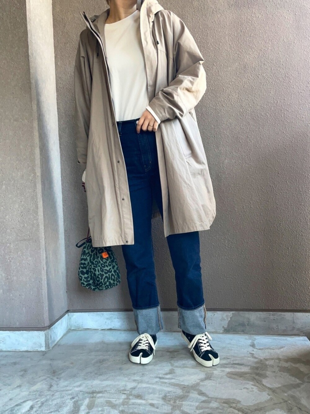 【美品】Mila Owen ユーティリティフードポンチョコート Mila Owen(ミラオーウェン)の「ユーティリティフードポンチョ