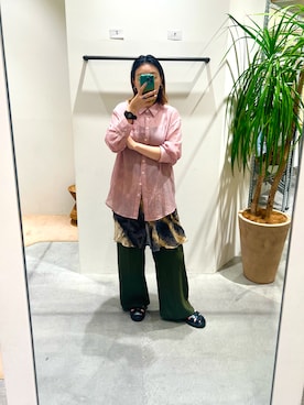 「シアーシャツ」｜たむらヘプバーンさん（骨格ストレート・レディース・168cm）の夏コーディネート
