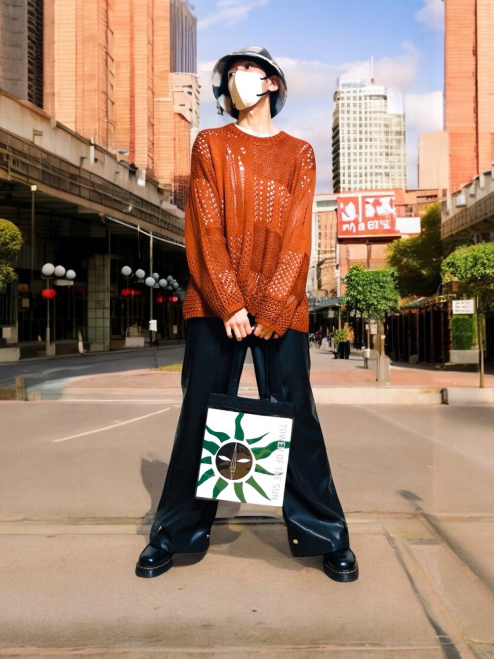 しーお さんの「クロシェルーズシルエットニットEMMA CLOTHES（EMMA CLOTHES）」を使ったコーディネートの1枚目の写真