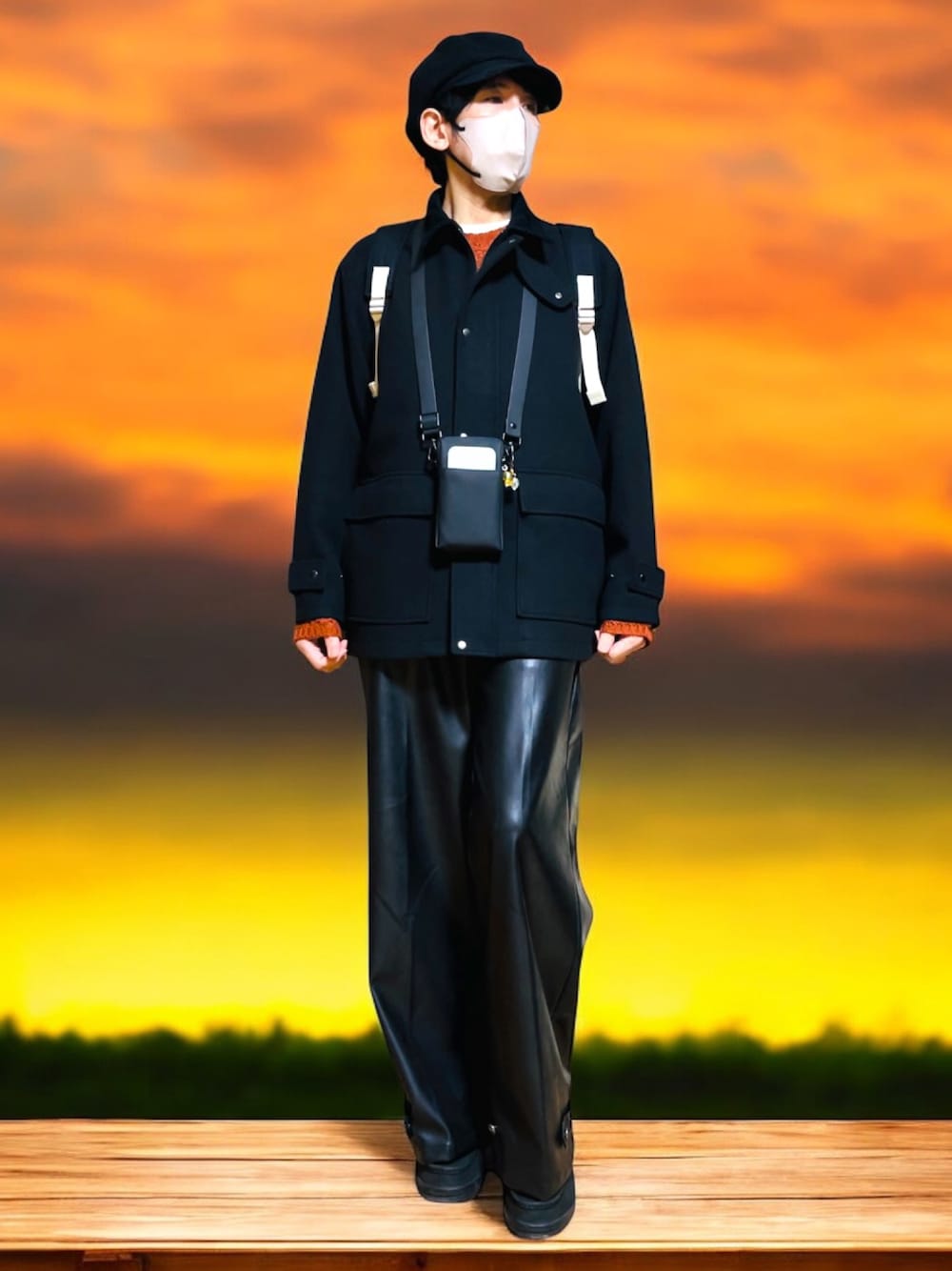 しーお さんの「extra quality wide flare pants/エクストラクオリティワイドフレアパンツ（ADRER）」を使ったコーディネートの1枚目の写真