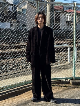 「Graphpaper（グラフペーパー）のアイテム」を使った、Rio Hiragaさん（メンズ・171cm）の冬コーディネート