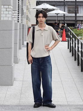 「Graphpaper（グラフペーパー）のアイテム」を使った、Rio Hiragaさん（メンズ・170cm）の夏コーディネート