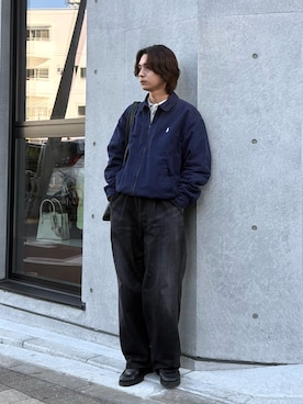 「アイテム（ポロシャツ）」を使った、Rio Hiragaさん（メンズ・171cm）の秋コーディネート