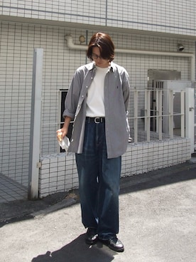 「Graphpaper（グラフペーパー）のアイテム」を使った、Rio Hiragaさん（メンズ・171cm）の春コーディネート