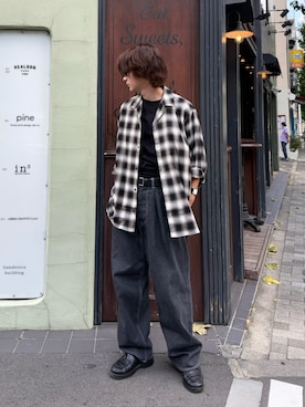 Graphpaper グラフペーパー　グレー　パンツ Graphpaperのパンツ（グレー系）を使った人気ファッション