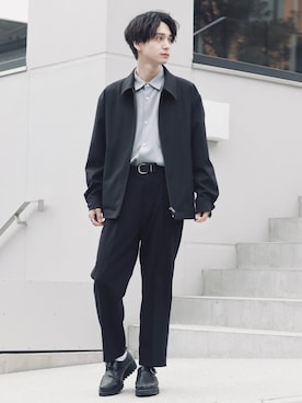 「Steven Alan（スティーブンアラン）のアイテム（スラックス）」を使った、Rio Hiragaさん（メンズ・171cm）の春コーディネート