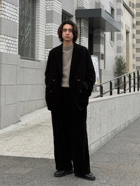 「Graphpaper（グラフペーパー）のアイテム」を使った、Rio Hiragaさん（メンズ・171cm）の冬コーディネート