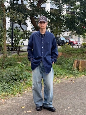 「Graphpaper（グラフペーパー）のアイテム」を使った、Rio Hiragaさん（メンズ・171cm）の秋コーディネート