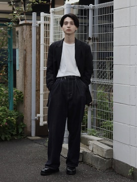 「Graphpaper（グラフペーパー）のアイテム」を使った、Rio Hiragaさん（メンズ・171cm）の秋コーディネート