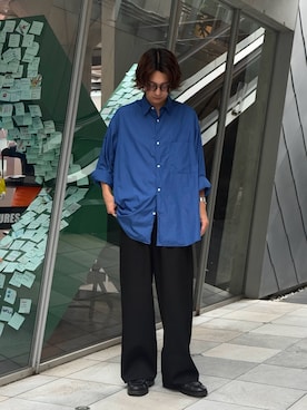 「アイテム（デジタル腕時計）」を使った、Rio Hiragaさん（メンズ・171cm）の秋コーディネート