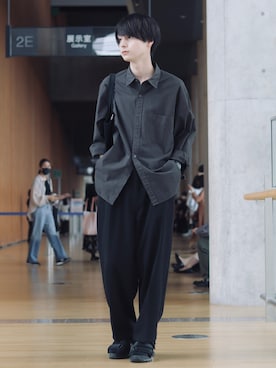 「Steven Alan（スティーブンアラン）のアイテム（スラックス）」を使った、Rio Hiragaさん（メンズ・171cm）の春コーディネート