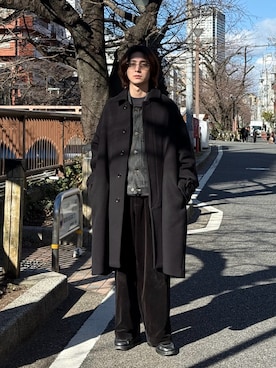 「Graphpaper（グラフペーパー）のアイテム」を使った、Rio Hiragaさん（メンズ・171cm）の冬コーディネート