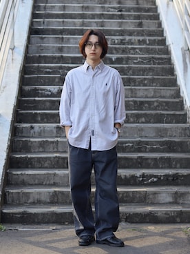 「Graphpaper（グラフペーパー）のアイテム」を使った、Rio Hiragaさん（メンズ・171cm）の春コーディネート