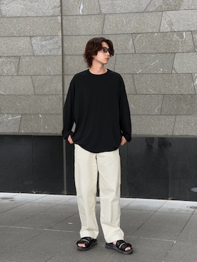 「アイテム（チノパンツ）」を使った、Rio Hiragaさん（メンズ・171cm）の秋コーディネート