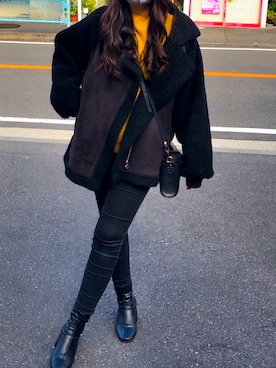 「ANAP（アナップ）のアイテム（ジャケット/アウター）」を使った、MIMIさん（レディース・155cm）の春コーディネート