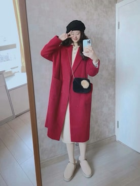 「日系极简」｜「アイテム（ジャケット/アウター）」を使った、春日弥生さん（レディース・167cm）の秋コーディネート