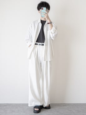 「Adoon plain（アドーンプレーン）のアイテム（パンツ）」を使った、まささん（メンズ・178cm・20代）の夏コーディネート