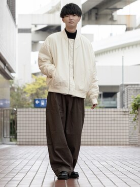 「GLOSTER（グロスター）のアイテム（ジャケット/アウター）」を使った、まささん（メンズ・178cm）の秋コーディネート