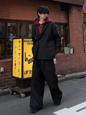 「アイテム（テーラードジャケット）」を使った、まささん（メンズ・178cm）の冬コーディネート