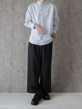 「長袖シャツ」｜まささん（メンズ・178cm・20代）の秋コーディネート