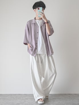 「Adoon plain（アドーンプレーン）のアイテム（パンツ）」を使った、まささん（メンズ・178cm・20代）の春コーディネート
