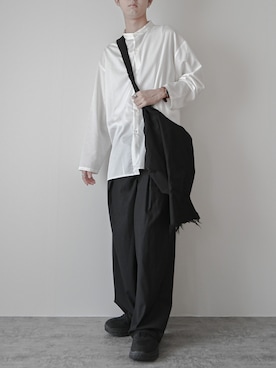 「Utusiyo（ウツシヨ）のアイテム（バッグ）」を使った、まささん（メンズ・178cm）の秋コーディネート