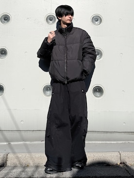 「アイテム（カーゴパンツ）」を使った、まささん（メンズ・178cm・20代）の冬コーディネート