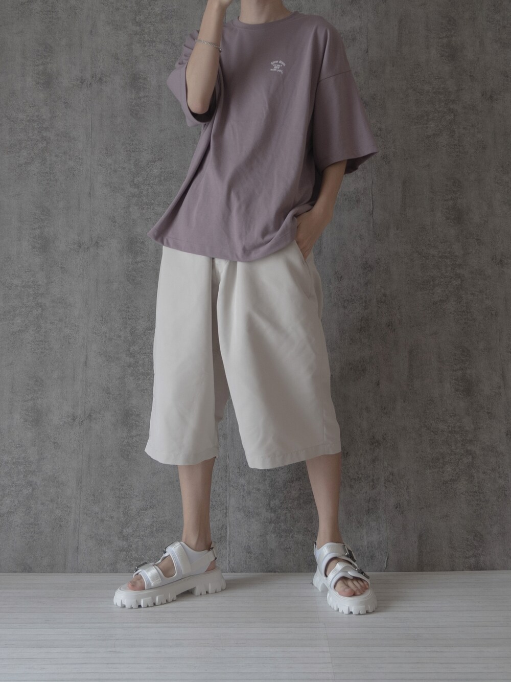 「お出かけコーデ日記」｜「iisyのiisy / TAKE IT iisy POP PCプリントルーズハーフスリーブTシャツ（Tシャツ/カットソー、ピンク系）」を使った、まささん（メンズ・178cm）の春コーディネートの1枚目の写真