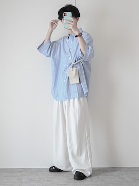 「Adoon plain（アドーンプレーン）のアイテム（パンツ）」を使った、まささん（メンズ・178cm・20代）の春コーディネート