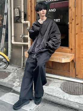 「アイテム（MA-1）」を使った、まささん（メンズ・178cm）の冬コーディネート