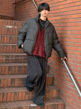 「アイテム（ダウンジャケット/コート）」を使った、まささん（メンズ・178cm・20代）の冬コーディネート