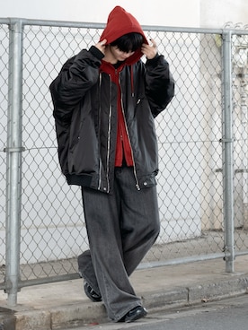 「アイテム（MA-1）」を使った、まささん（メンズ・178cm）の秋コーディネート