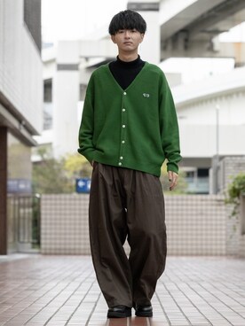 「RUUBON（ルーボン）のアイテム（チノパンツ）」を使った、まささん（メンズ・178cm）の秋コーディネート