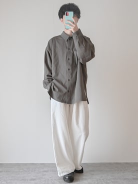 「Adoon plain（アドーンプレーン）のアイテム（パンツ）」を使った、まささん（メンズ・178cm・20代）の春コーディネート