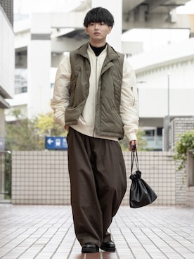 「GLOSTER（グロスター）のアイテム」を使った、まささん（メンズ・178cm）の秋コーディネート