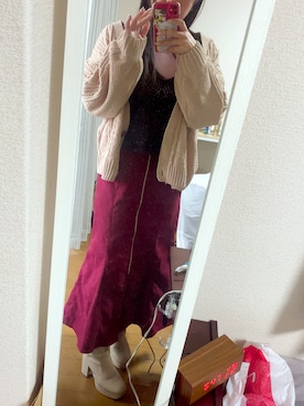 「アイテム（キャミソール、ブラック系）」を使った、まにまにさん（レディース・152cm）の春コーディネート