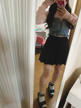 「アイテム（チューブトップ）」を使った、まにまにさん（レディース・152cm）の夏コーディネート