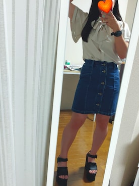 「MAJESTIC LEGON（マジェスティックレゴン）のアイテム」を使った、まにまにさん（レディース・152cm）の夏コーディネート