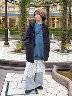 「アイテム（スウェットパンツ）」を使った、よぴさん（レディース・148cm・20代）の秋コーディネート