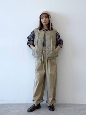 「ドットエスティ秋コーデ」｜「アイテム（ニットキャップ/ビーニー）」を使った、よぴさん（レディース・148cm）の秋コーディネート