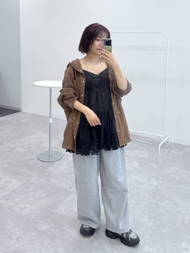「アイテム（スウェットパンツ）」を使った、よぴさん（レディース・148cm・20代）の夏コーディネート