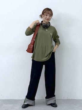 「tiny tiny（ティニーティニー）のアイテム（バッグ）」を使った、よぴさん（レディース・148cm）の夏コーディネート