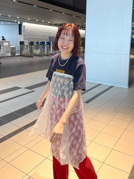「studio CLIP（スタディオクリップ）のアイテム」を使った、よぴさん（レディース・148cm・20代）の夏コーディネート